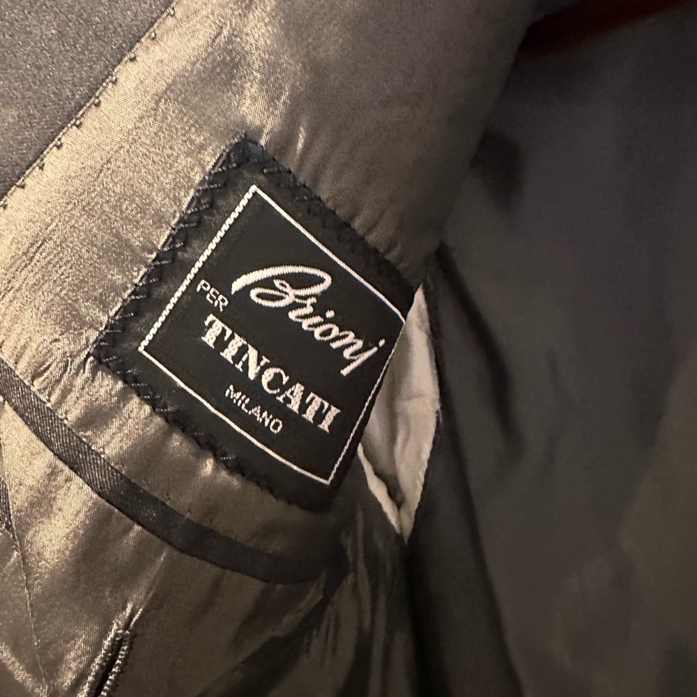 Brioni per Tincati Milano Black Blazer and Tincati Cashmere tie